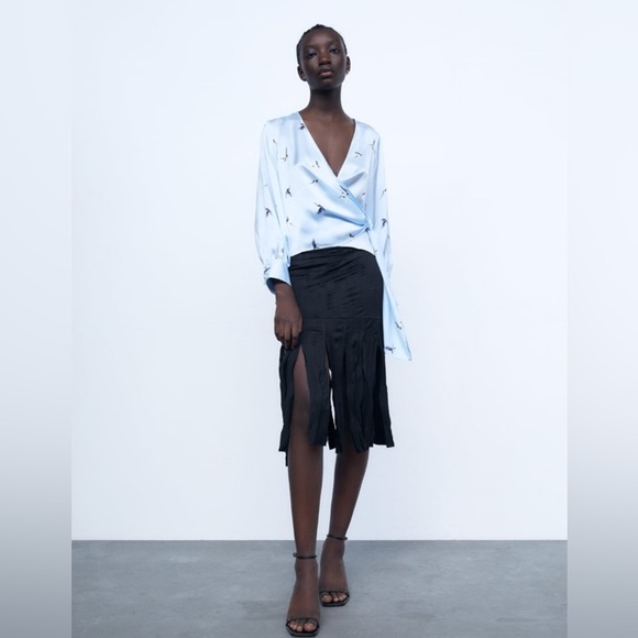 Zara Dresses & Skirts - Zara Satin Effect Blouse